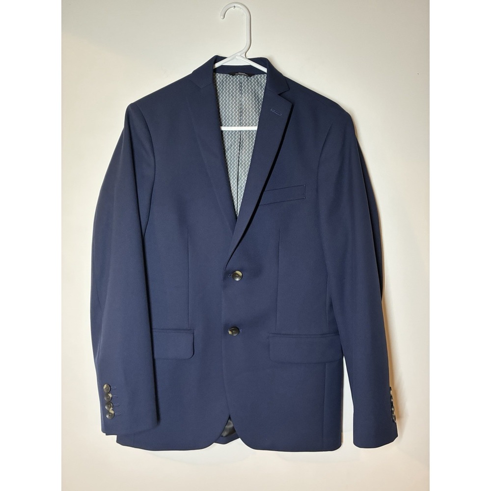 Haggar Slim 365 Lifestyle Active Flex Moisture Wick Performance Suit Navy 36R